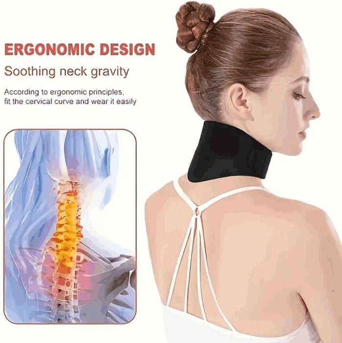 Tourmaline Neck Belt - Self Heating Magnetic Therapy Neck Wrap for Pain Relief and Cervical Vertebra Support - Hit Pick 