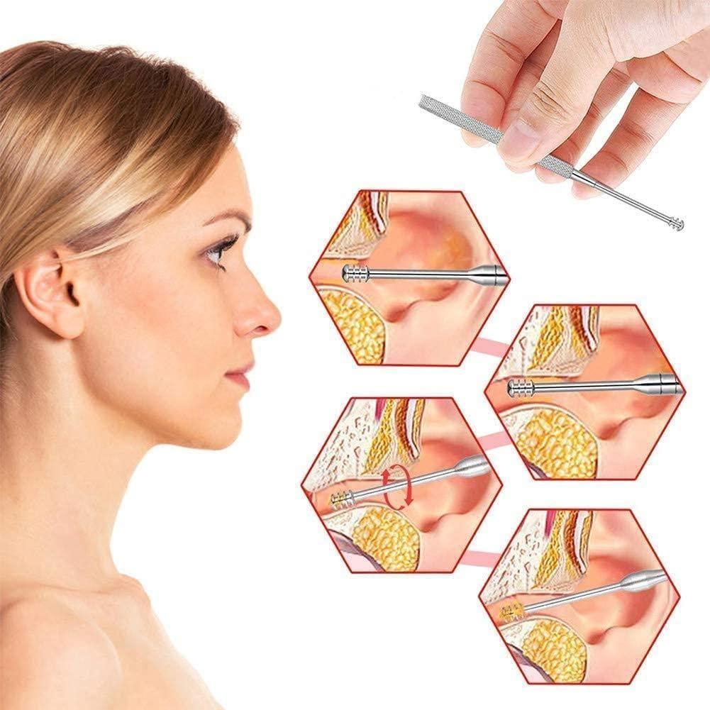 6 Pieces Ear Wax Removal Smooth Stainless Steel Kit Roposo Clout